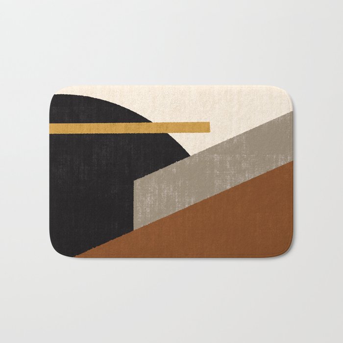 Geometric Compo 1 Filet Landscape - terra Bath Mat Gallery Image 1