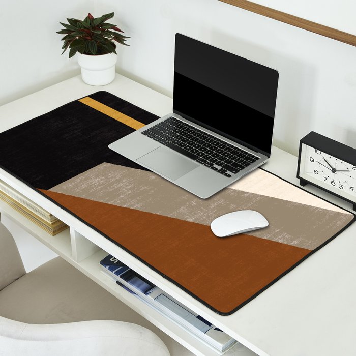 Geometric Compo 1 Filet Landscape - terra Desk Mat Gallery Image 2