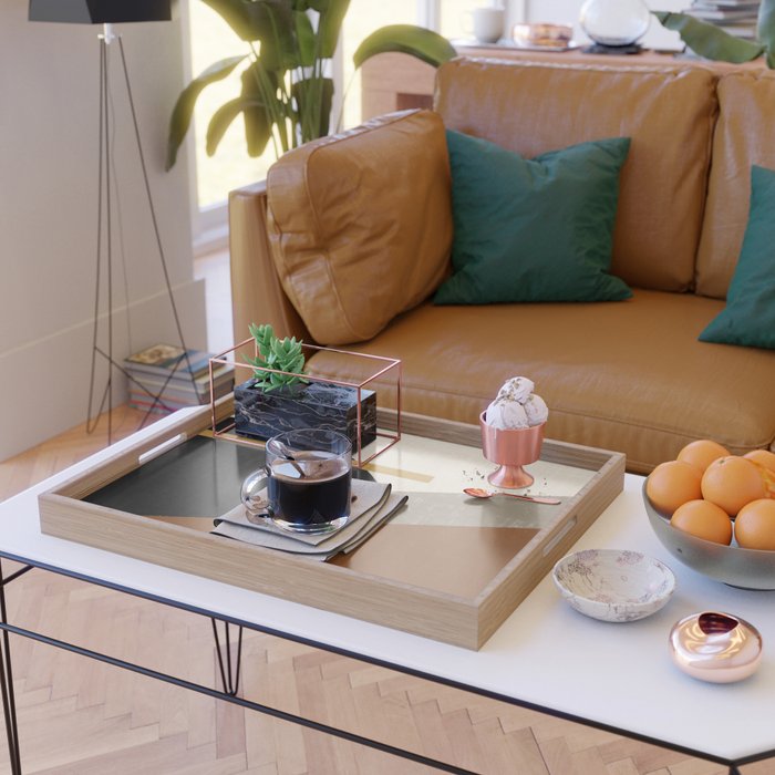 Geometric Compo 1 Filet Landscape - terra Serving Tray Gallery Image 2