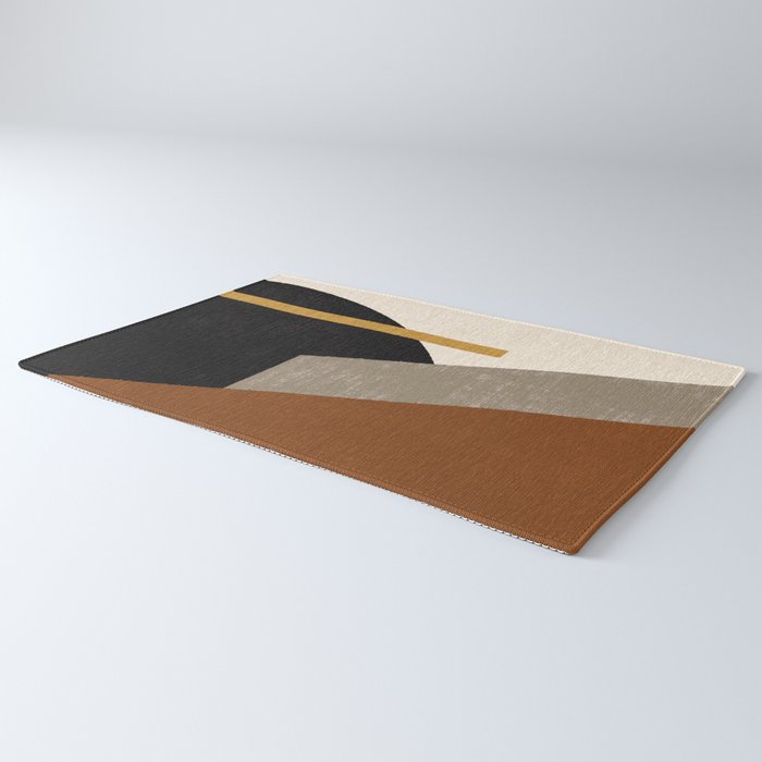 Geometric Compo 1 Filet Landscape - terra Rug Gallery Image 3