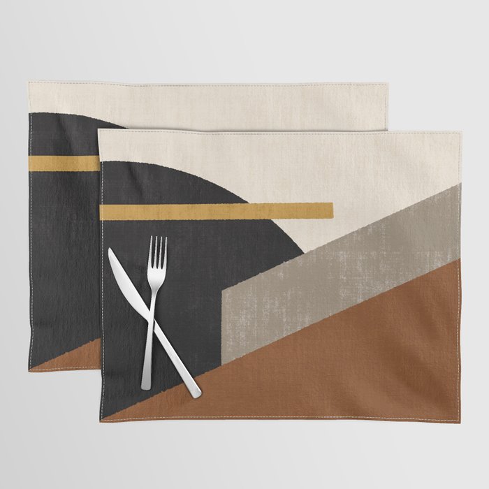 Geometric Compo 1 Filet Landscape - terra Placemat Gallery Image 1