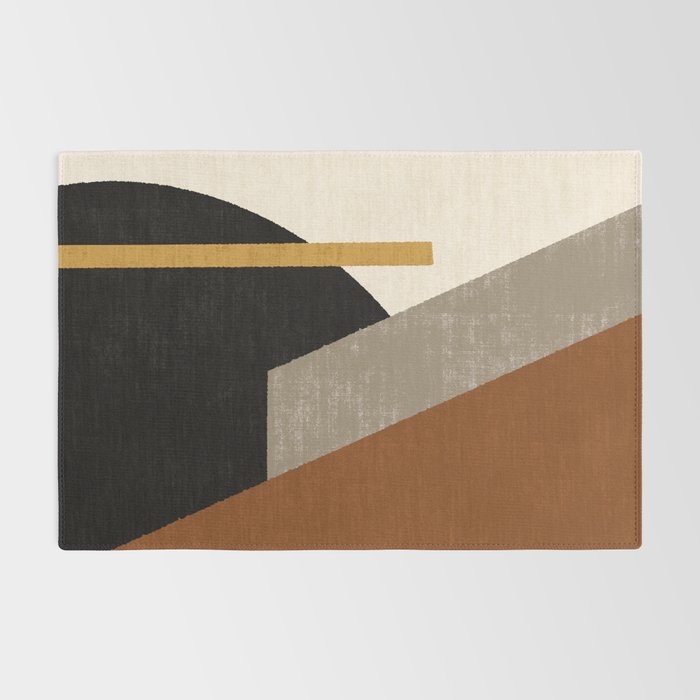 Geometric Compo 1 Filet Landscape - terra Rug Gallery Image 2