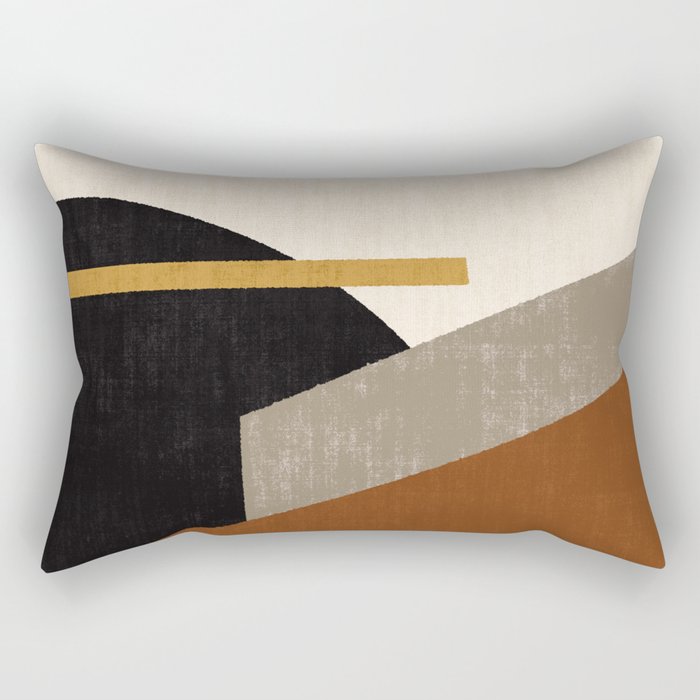 Geometric Compo 1 Filet Landscape - terra Rectangular Pillow Gallery Image 2