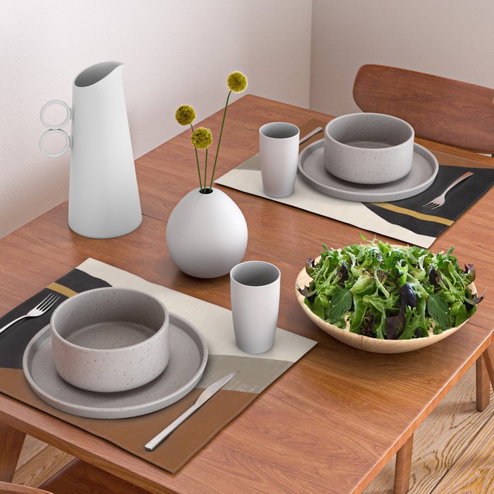 Geometric Compo 1 Filet Landscape - terra Placemat Gallery Image 2