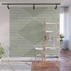 Geo (Linen Sage) Wall Mural Gallery Image 1