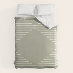 Geo (Linen Sage) Duvet Cover Gallery Image 6