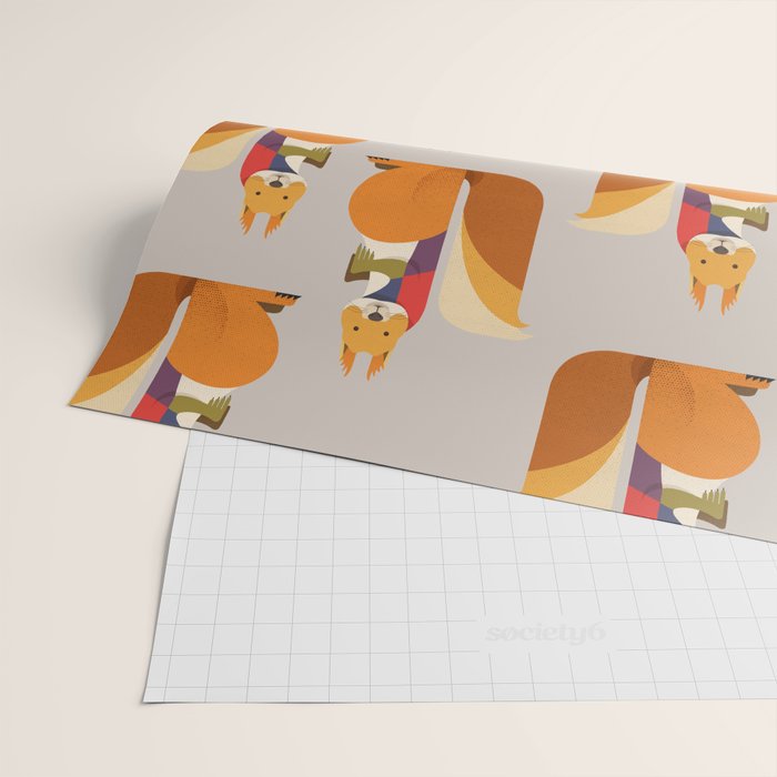 Red Squirrel Wrapping Paper Gallery Image 2