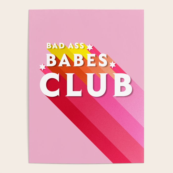 Bad Ass babes club in pink Poster Gallery Image 1
