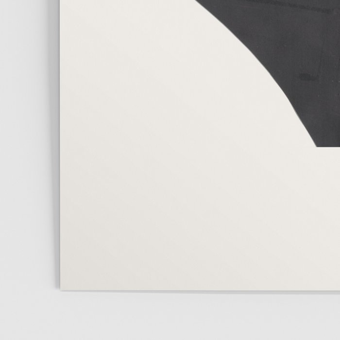 Bump & Kiss Minimalist Modern Mid Century Black Organic Shapes Pattern Paper Collage Poster Gallery Image 3