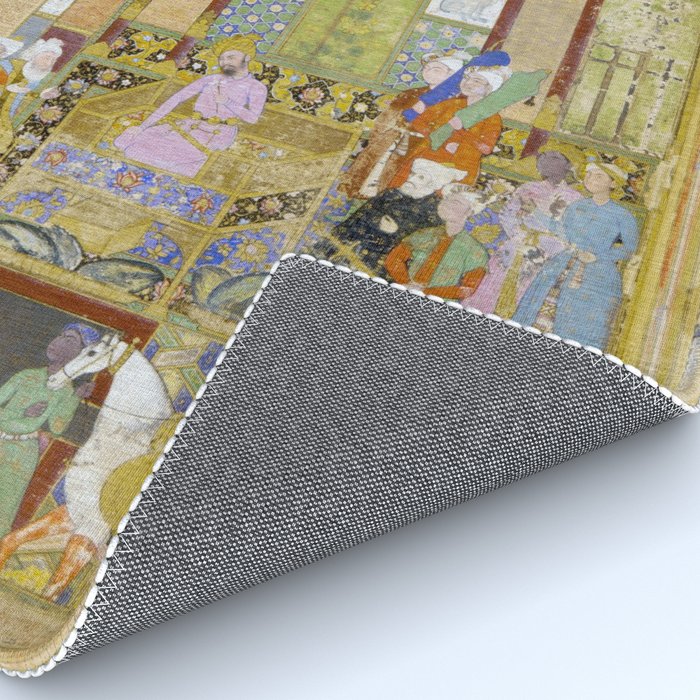  Babur receives a courtier Indian Mughal Art Rug Gallery Image 4