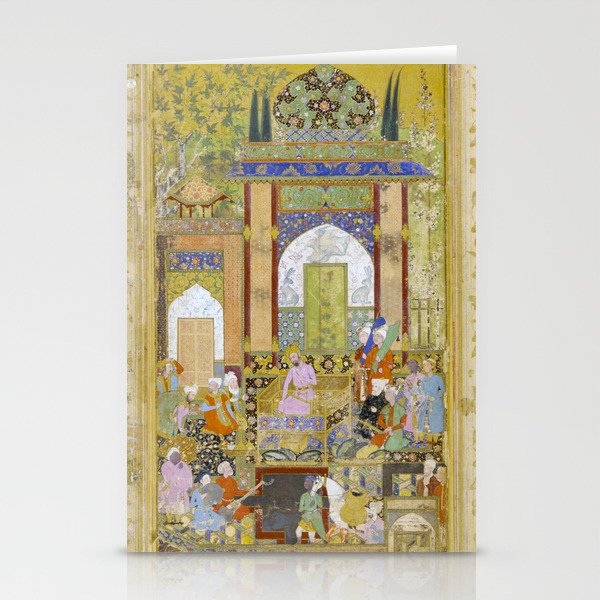  Babur receives a courtier Indian Mughal Art Stationery Card Gallery Image 2