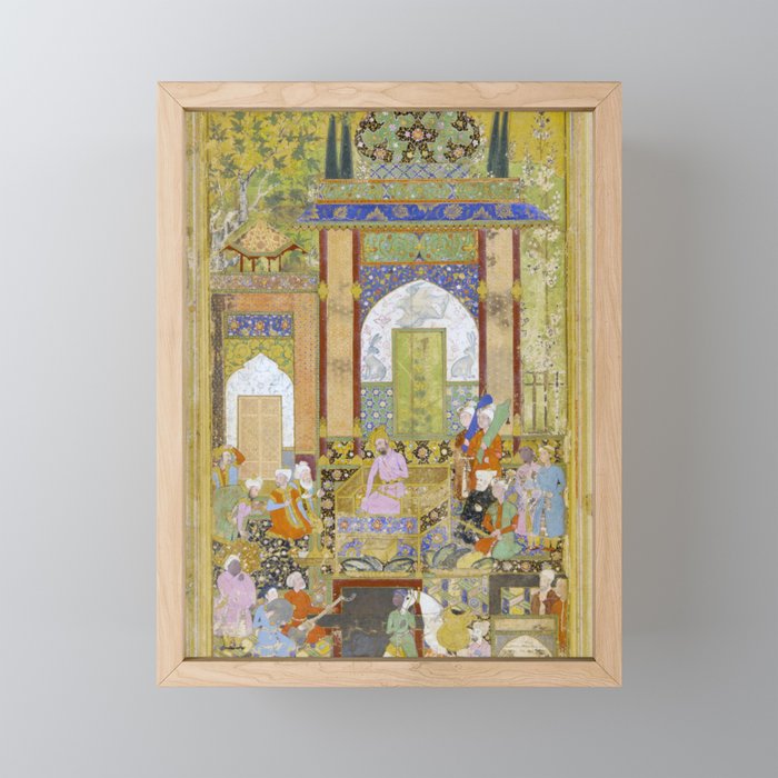  Babur receives a courtier Indian Mughal Art Mini Art Print Gallery Image 1