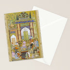  Babur receives a courtier Indian Mughal Art Stationery Card Gallery Image 2