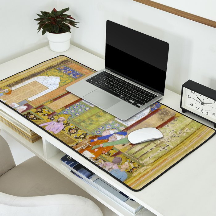  Babur receives a courtier Indian Mughal Art Desk Mat Gallery Image 2
