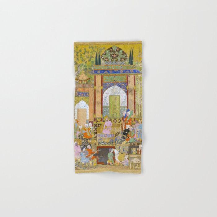  Babur receives a courtier Indian Mughal Art Bath Towel Gallery Image 1