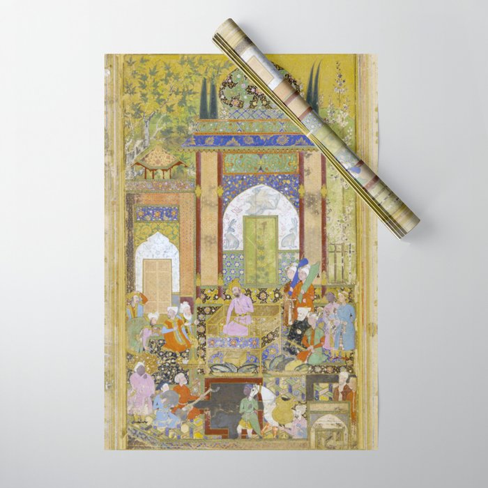  Babur receives a courtier Indian Mughal Art Wrapping Paper Gallery Image 1