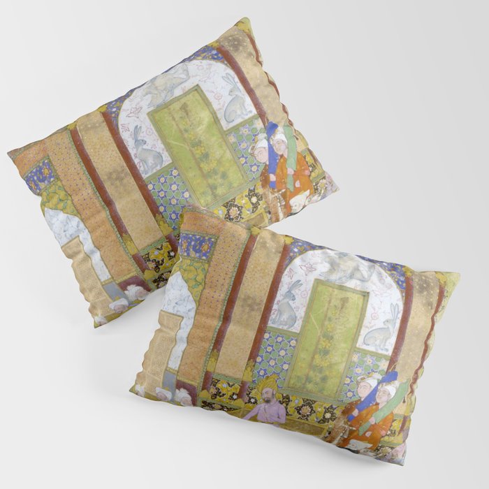  Babur receives a courtier Indian Mughal Art Pillow Sham Gallery Image 1