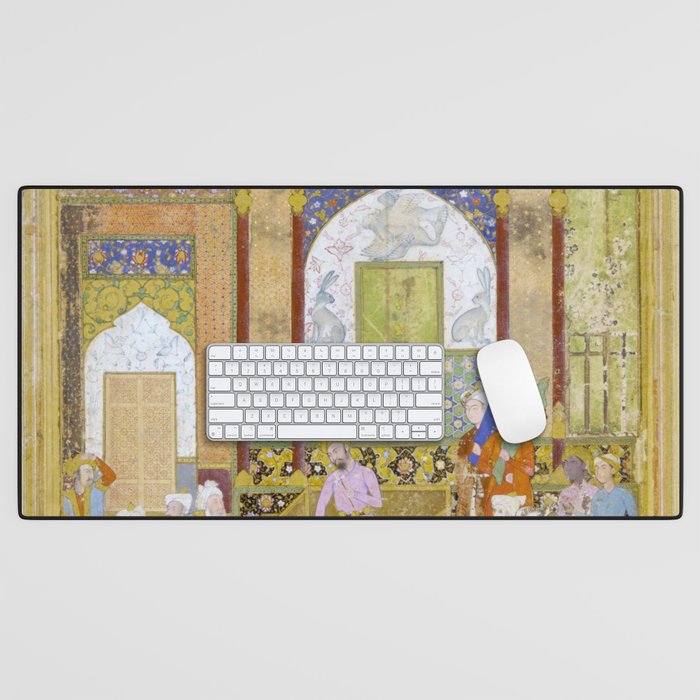  Babur receives a courtier Indian Mughal Art Desk Mat Gallery Image 1