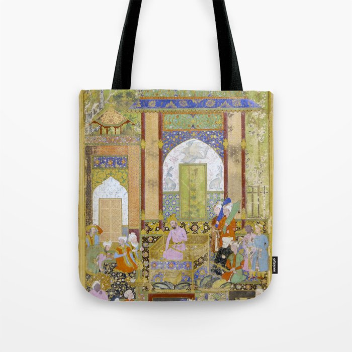  Babur receives a courtier Indian Mughal Art Tote Bag Gallery Image 1