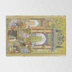  Babur receives a courtier Indian Mughal Art Rug Gallery Image 2