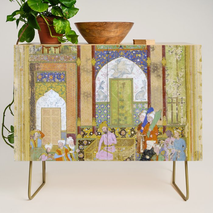  Babur receives a courtier Indian Mughal Art Credenza Gallery Image 1
