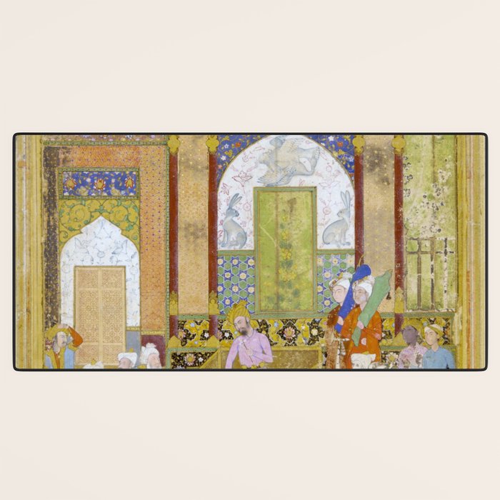  Babur receives a courtier Indian Mughal Art Desk Mat Gallery Image 3