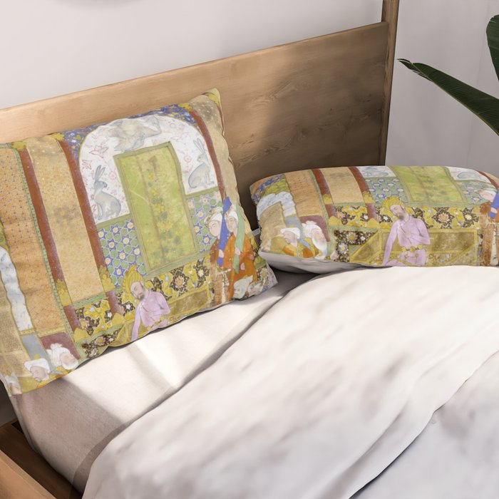  Babur receives a courtier Indian Mughal Art Pillow Sham Gallery Image 2