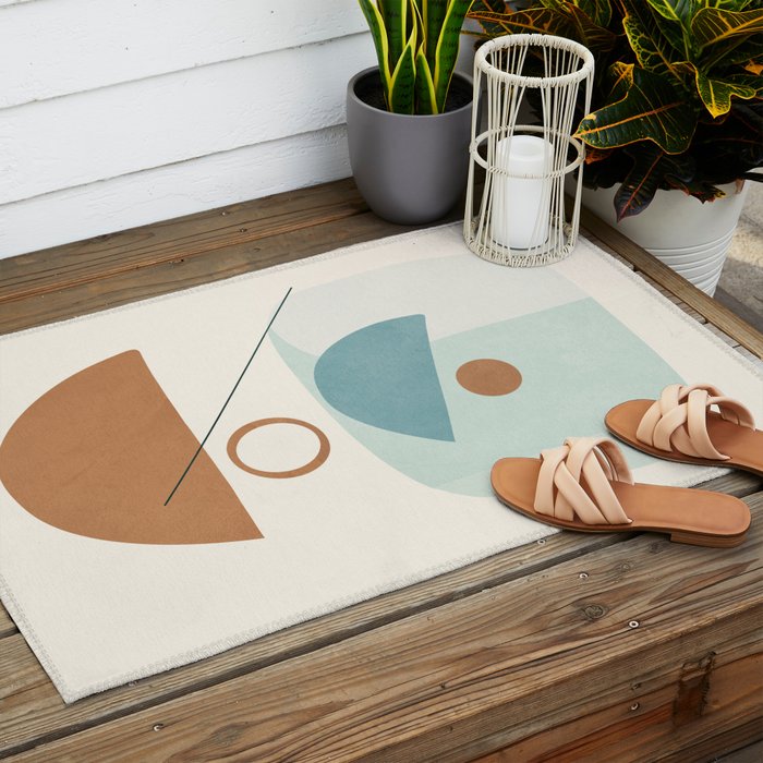 Azzurro Shapes No 54 Outdoor Rug Gallery Image 2