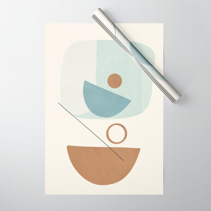 Azzurro Shapes No 54 Wrapping Paper Gallery Image 1