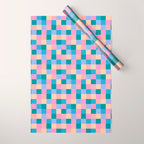 Bold Retro Checks Pattern - Small XXXI Wrapping Paper Gallery Image 1