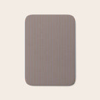 Narrow Stripes Vertical Pattern in Brown and Blue Bath Mat Gallery Image 1
