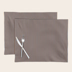 Narrow Stripes Vertical Pattern in Brown and Blue Placemat Gallery Image 1