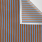 Narrow Stripes Vertical Pattern in Brown and Blue Wall Tapestry Gallery Image 3