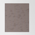 Narrow Stripes Vertical Pattern in Brown and Blue Throw Blanket Gallery Image 2