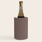 Narrow Stripes Vertical Pattern in Brown and Blue Wine Chiller Gallery Image 3