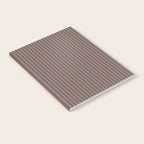 Narrow Stripes Vertical Pattern in Brown and Blue Notebook Gallery Image 2