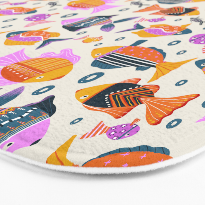 Crafty Maximalist Fish Parade Bath Mat Gallery Image 3