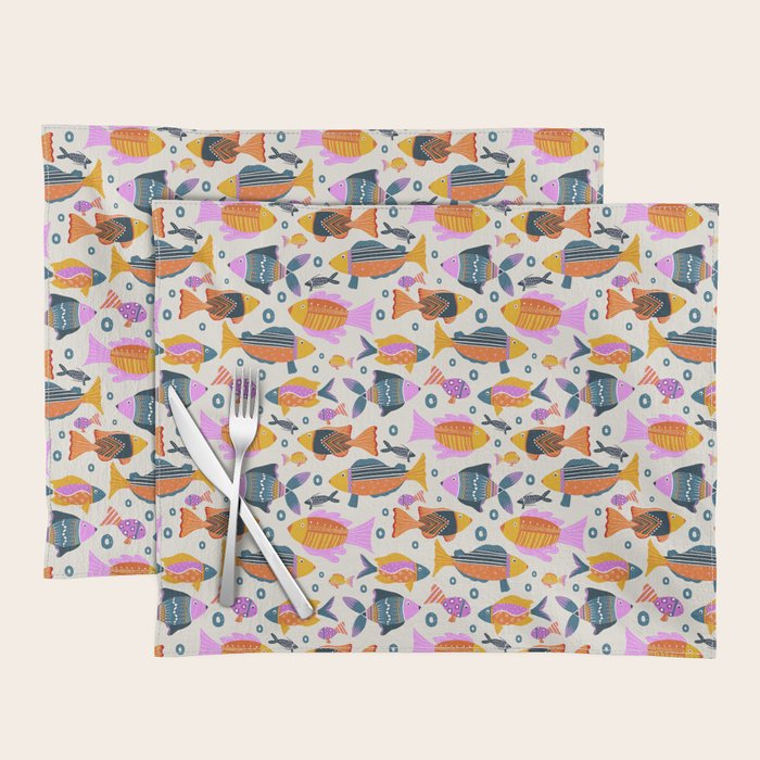 Crafty Maximalist Fish Parade Placemat Gallery Image 1
