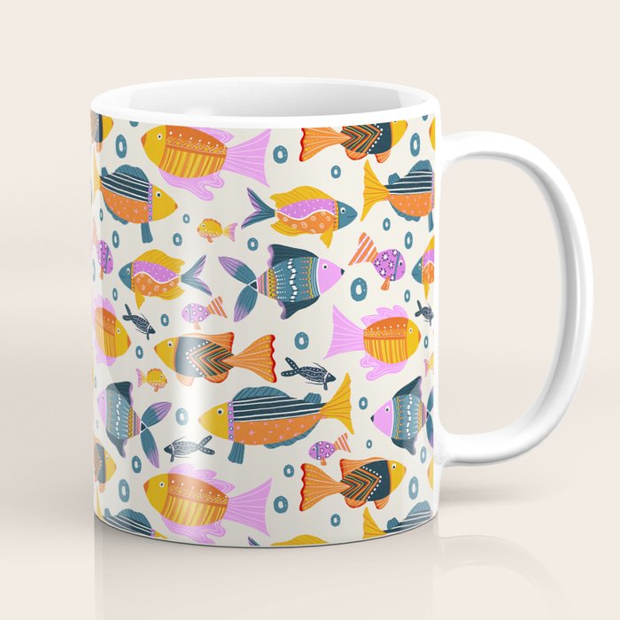 Crafty Maximalist Fish Parade Coffee Mug Gallery Image 1