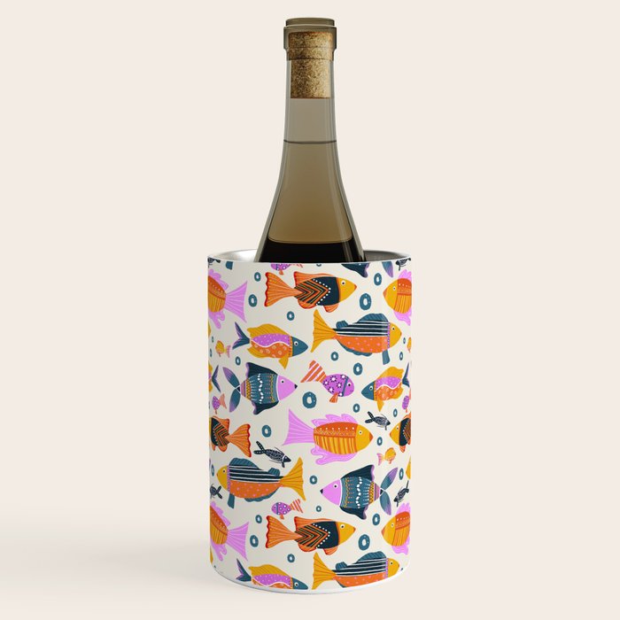 Crafty Maximalist Fish Parade Wine Chiller Gallery Image 1
