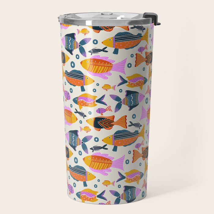 Crafty Maximalist Fish Parade Travel Mug Gallery Image 2