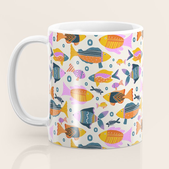 Crafty Maximalist Fish Parade Coffee Mug Gallery Image 3