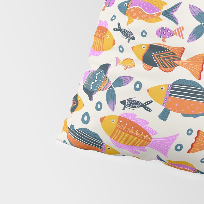 Crafty Maximalist Fish Parade Pillow Sham Gallery Image 4