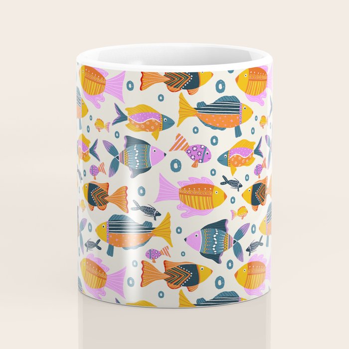 Crafty Maximalist Fish Parade Coffee Mug Gallery Image 4