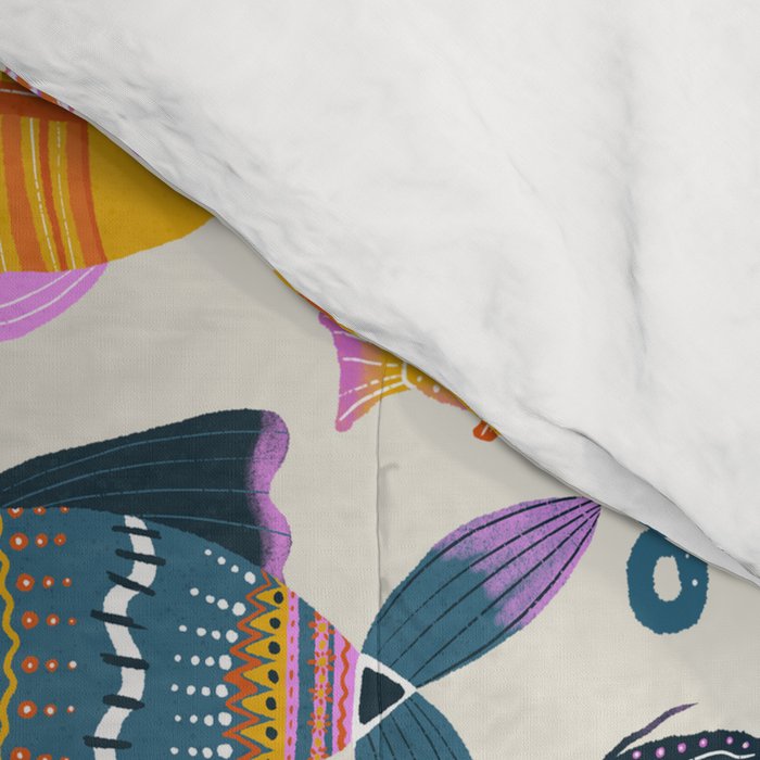 Crafty Maximalist Fish Parade Comforter Gallery Image 4