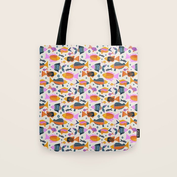 Crafty Maximalist Fish Parade Tote Bag Gallery Image 1