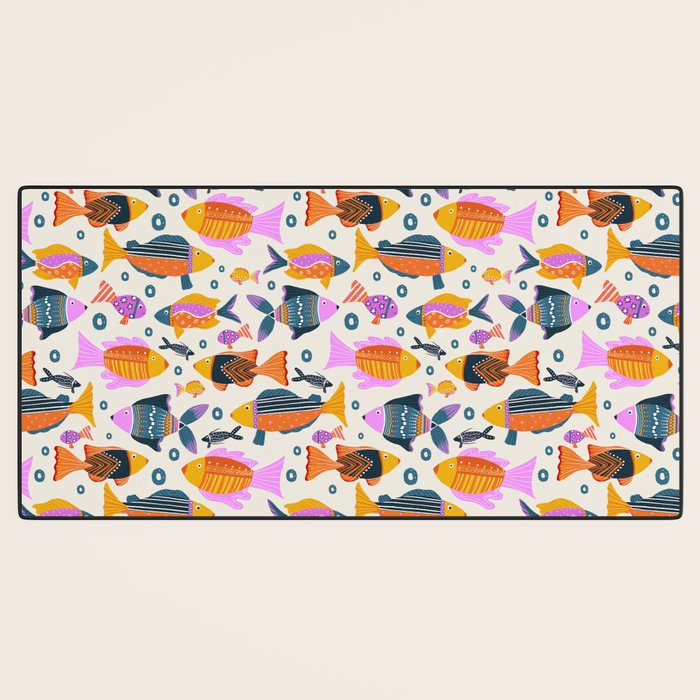 Crafty Maximalist Fish Parade Desk Mat Gallery Image 3