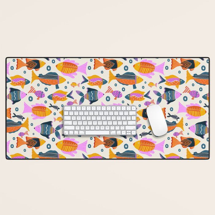 Crafty Maximalist Fish Parade Desk Mat Gallery Image 1