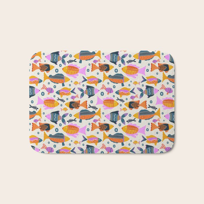 Crafty Maximalist Fish Parade Bath Mat Gallery Image 1