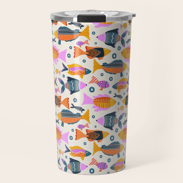 Crafty Maximalist Fish Parade Travel Mug Gallery Image 1